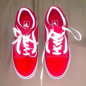Rare All Red (red stripe instead of black) Unisex Vans-Never been worn